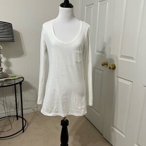 White long sleeve top size large
